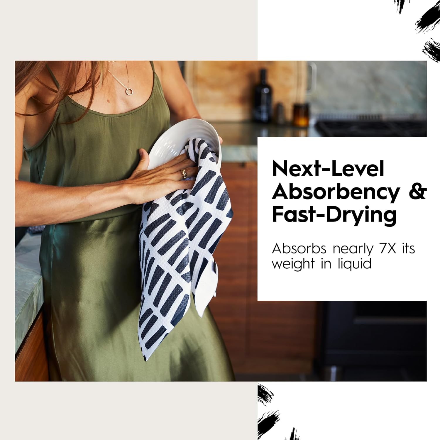 Ghosting Around Geometry Tea Towel