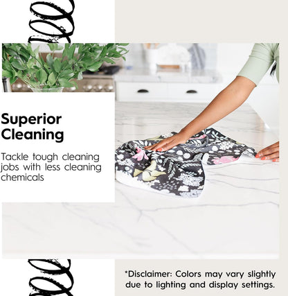 Ghosting Around Geometry Tea Towel