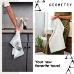 Pumpkins & Gourds Geometry Tea Towel
