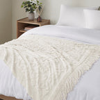 Chloe 100% Cotton Tufted Chenille Lightweight Throw with Fringe Tassel