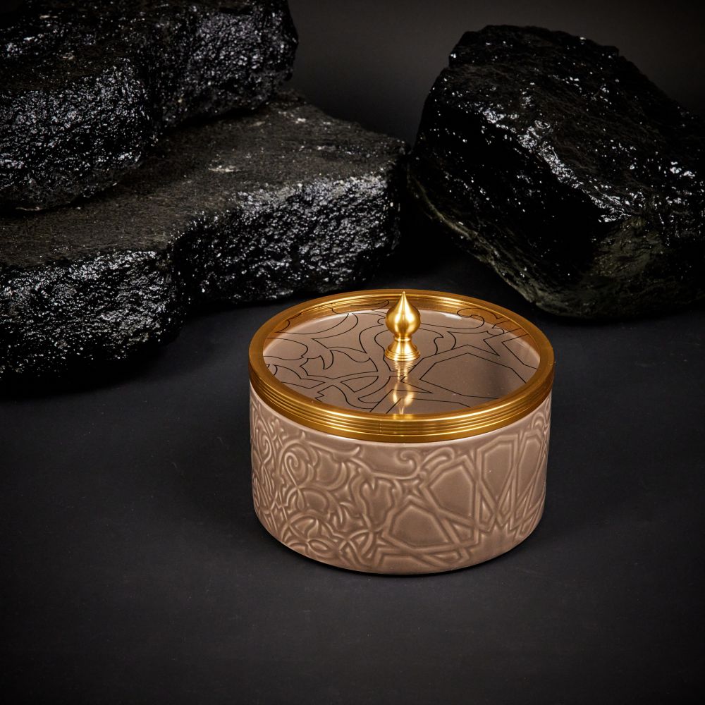 Luxury Majlis - Medium Canister - Brown & Gold Secondary image