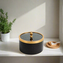 Luxury Majlis - Medium Canister - Black & Gold