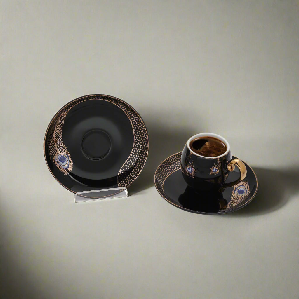 Lale Ask- Espresso/Turkish Coffee Cups- Black