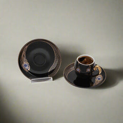 Lale Ask- Espresso/Turkish Coffee Cups- Black