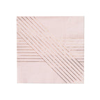 Amethyst - Pale Pink Striped Lunch Paper Napkins