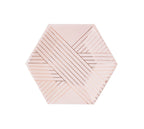 Amethyst - Pale Pink Striped Small Paper Plates