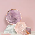 Amethyst - Pale Pink Striped Cocktail Paper Napkins