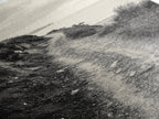 Coastal Cliff Path, Tranquil Trail, Black and White Landscape, Nature Lover Gift, Framed Canvas Print, Entryway Wall Art, Rustic Boho Art