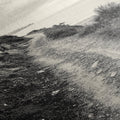 Coastal Cliff Path, Tranquil Trail, Black and White Landscape, Nature Lover Gift, Framed Canvas Print, Entryway Wall Art, Rustic Boho Art