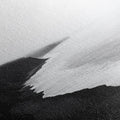 Cliff Coast, Mist Horizon, Monochrome Sea, Rugged Beauty, Canvas Print, Living Room Wall Art, Coastal Modern Style, Minimalist Ocean Scene