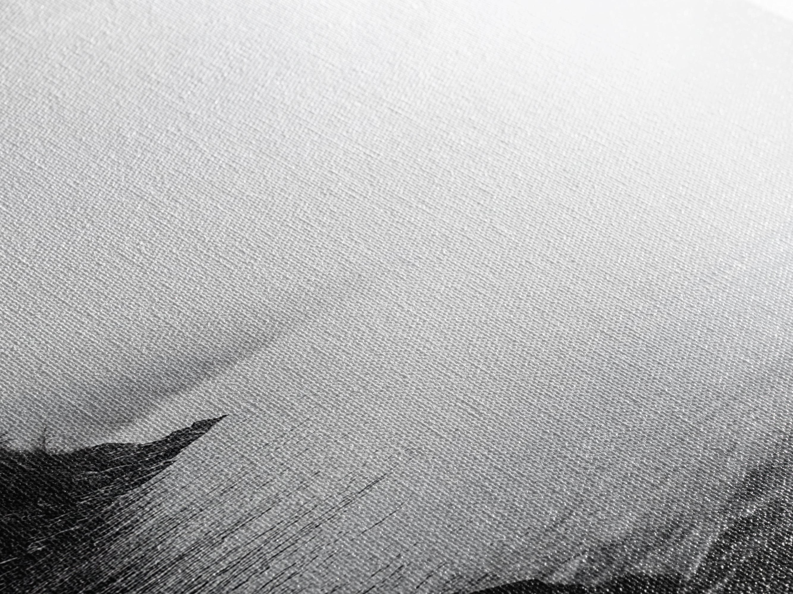 Misty Lakeshore, Foggy Forest Water, Monochrome Tranquility, Framed Canvas Print, Minimalist Art, Calm Landscape, Bedroom Wall Decor