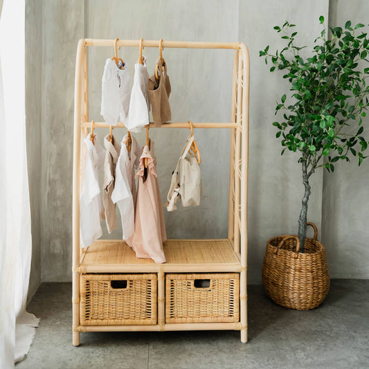 Belle Kids Clothing Rack with 2 Drawers