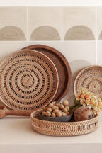 Round Woven Tray Set of 3
