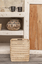Woven Rattan Cube Storage Baskets Large
