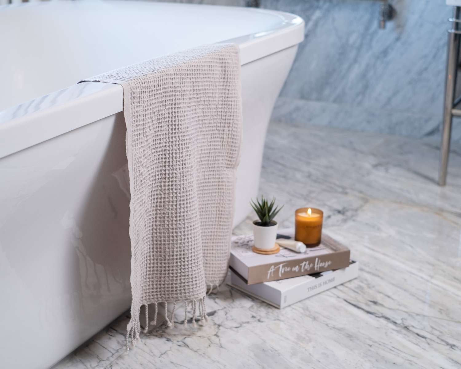 Waffle Turkish Towel Beige Hand Towel