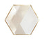 Blanc - White Striped Premium Large Paper Plates