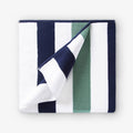 Midnight Blue & Seafoam Classic Cabana Beach Towel