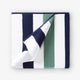Midnight Blue & Seafoam Classic Cabana Beach Towel