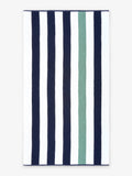 Midnight Blue & Seafoam Classic Cabana Beach Towel