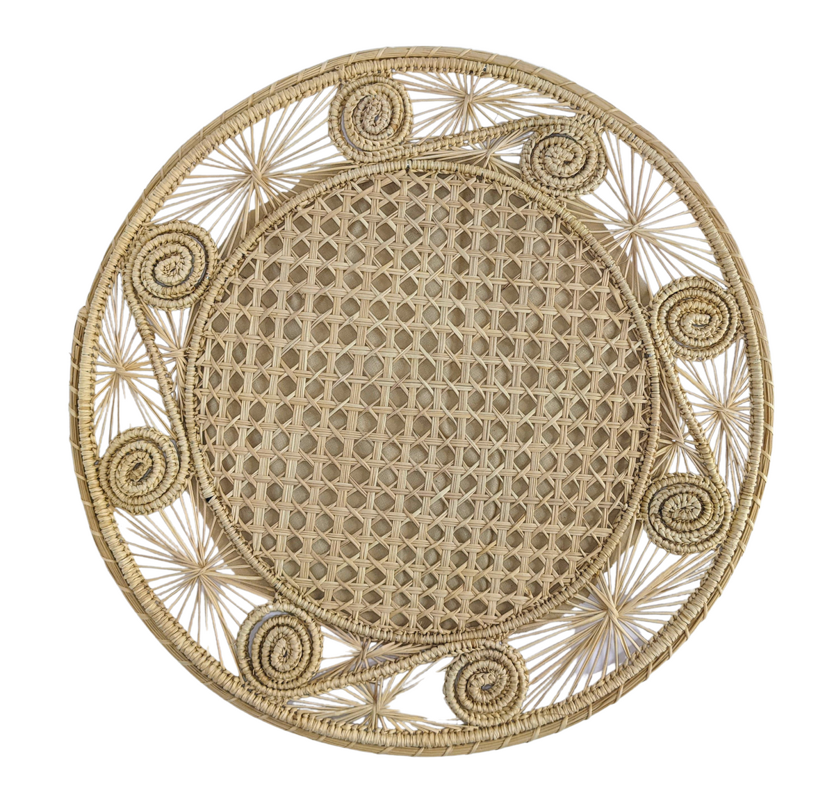 Caracol Handwoven Iraca Placemat Solid Color Natural