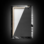 Ocean Wave Curl, Sea Barrel Art, Surf Power Print, Framed Canvas Print, Bathroom Wall Art, Modern Beach Decor, Black White Seascape