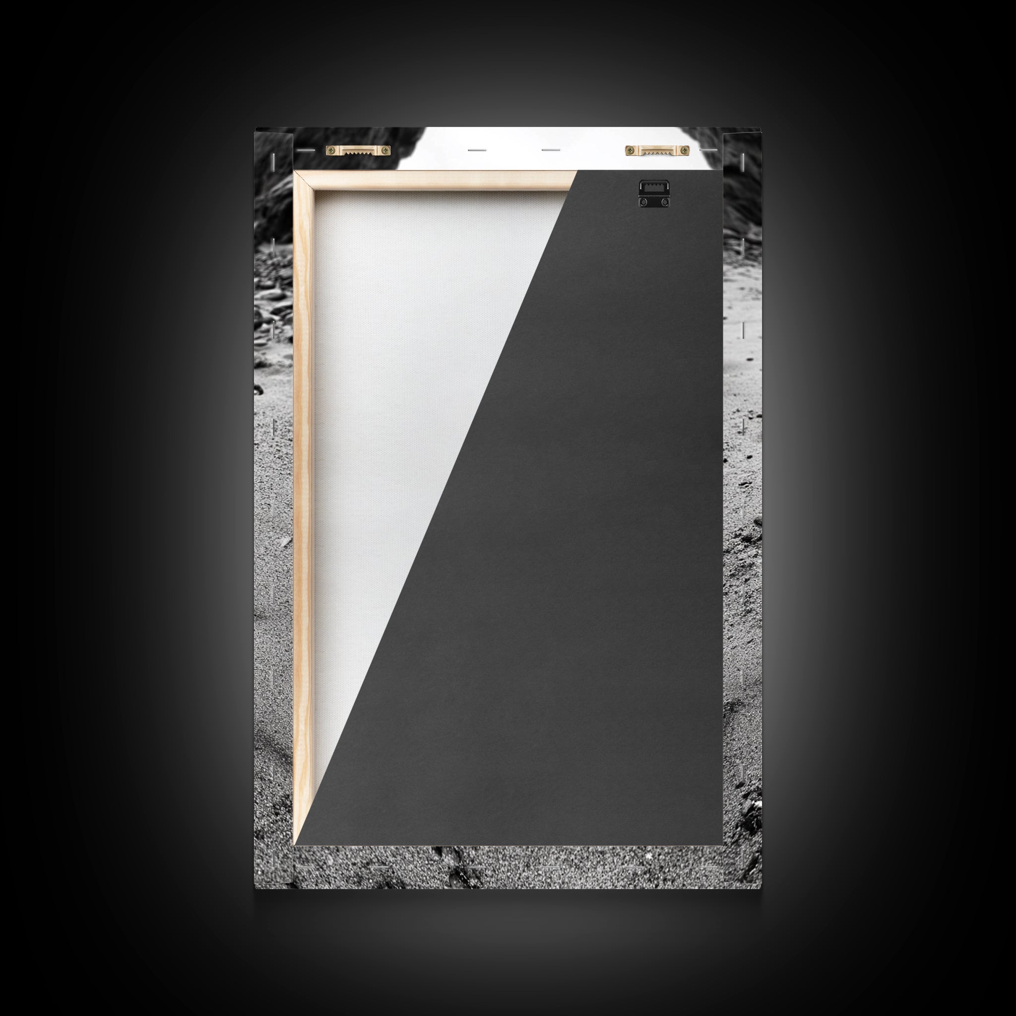 Fossil Rock Shore, Beach Minimalism, Sand Texture Art, Canvas Print, Coastal Wall Art, Natural History Decor, Abstract Earthy Art