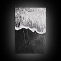 Wave Edge, Cracked Earth, Tide Meets Stone, Nature Contrast, Canvas Print, Abstract Ocean Art, Minimalist Wall Decor, Bathroom Artwork