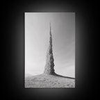 Rock Spire, Desert Sculpture, Abstract Form, Canvas Print, Surreal Landscape Art, Minimalist Wall Decor, Earthy Modern Home Accent