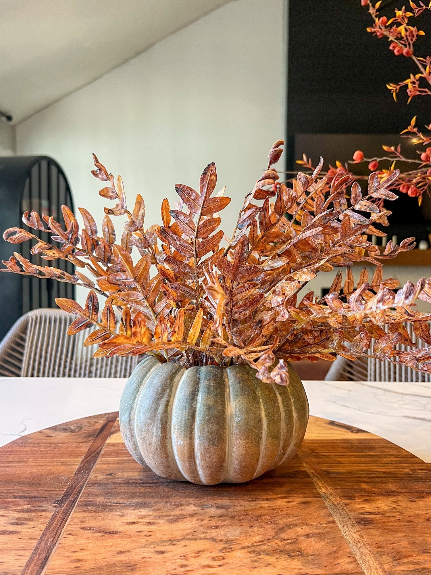 Fall Ombre Cement Pumpkin Planters | 3 Sizes Secondary image