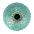 Green & Teal Reactive Glaze Volcano Finish Stoneware Vases