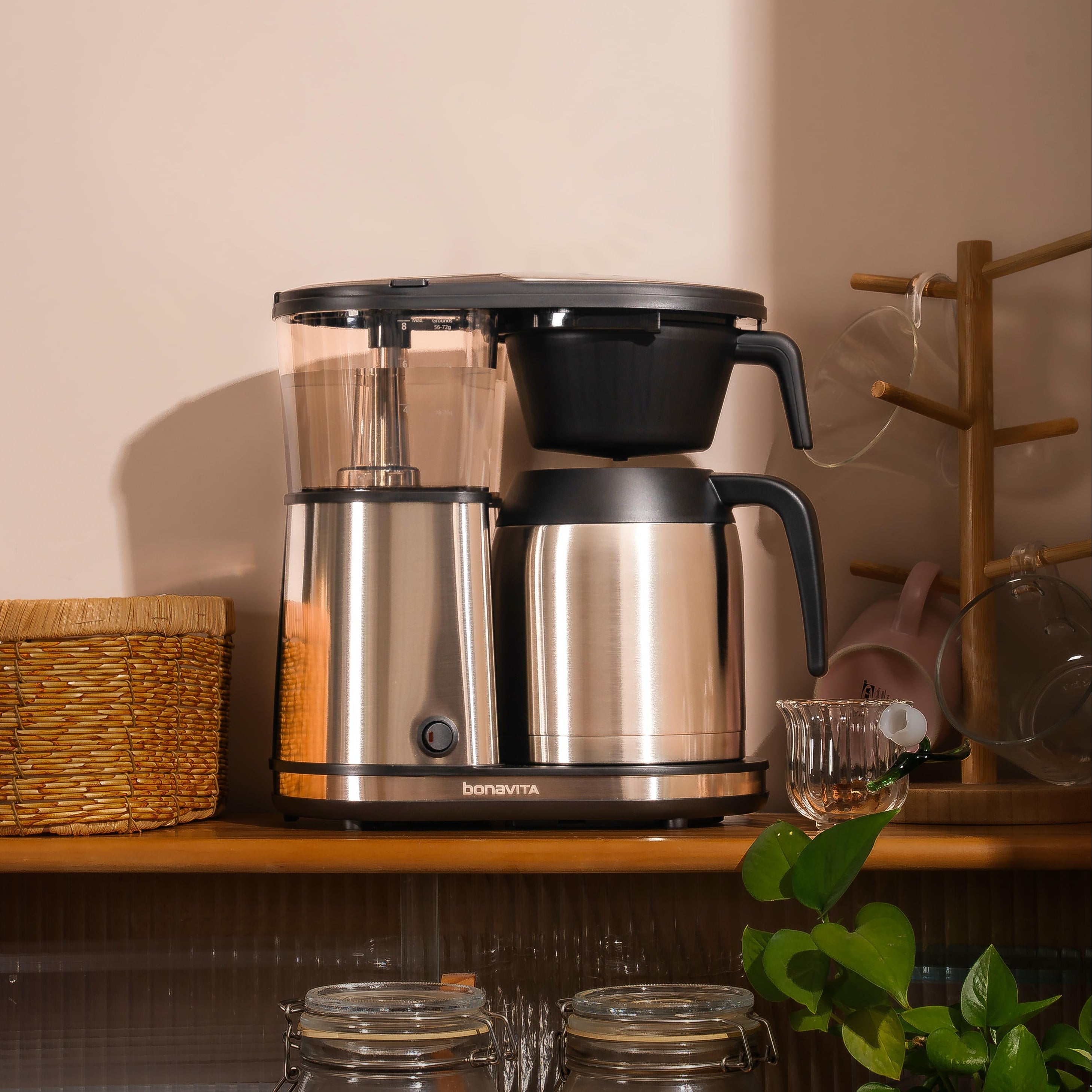 Connoisseur 8-Cup Drip Coffee Brewer One-Touch with Thermal Carafe and Hanging Basket - SCA Certified Home Brewer Secondary image