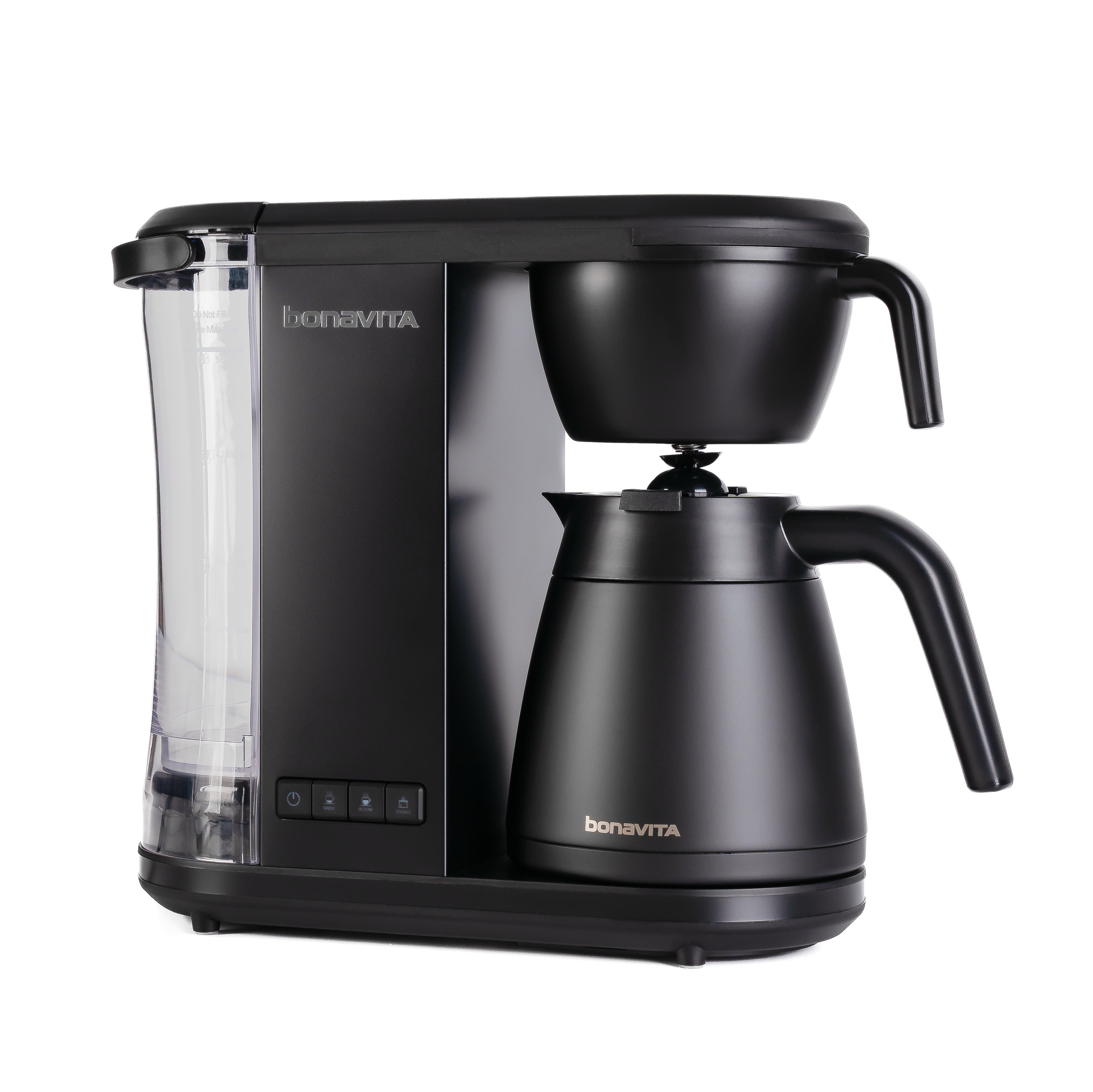 Enthusiast 8-Cup Drip Coffee Brewer with 1.3L Thermal or Glass Carafe Matte Black Stainless Thermal
