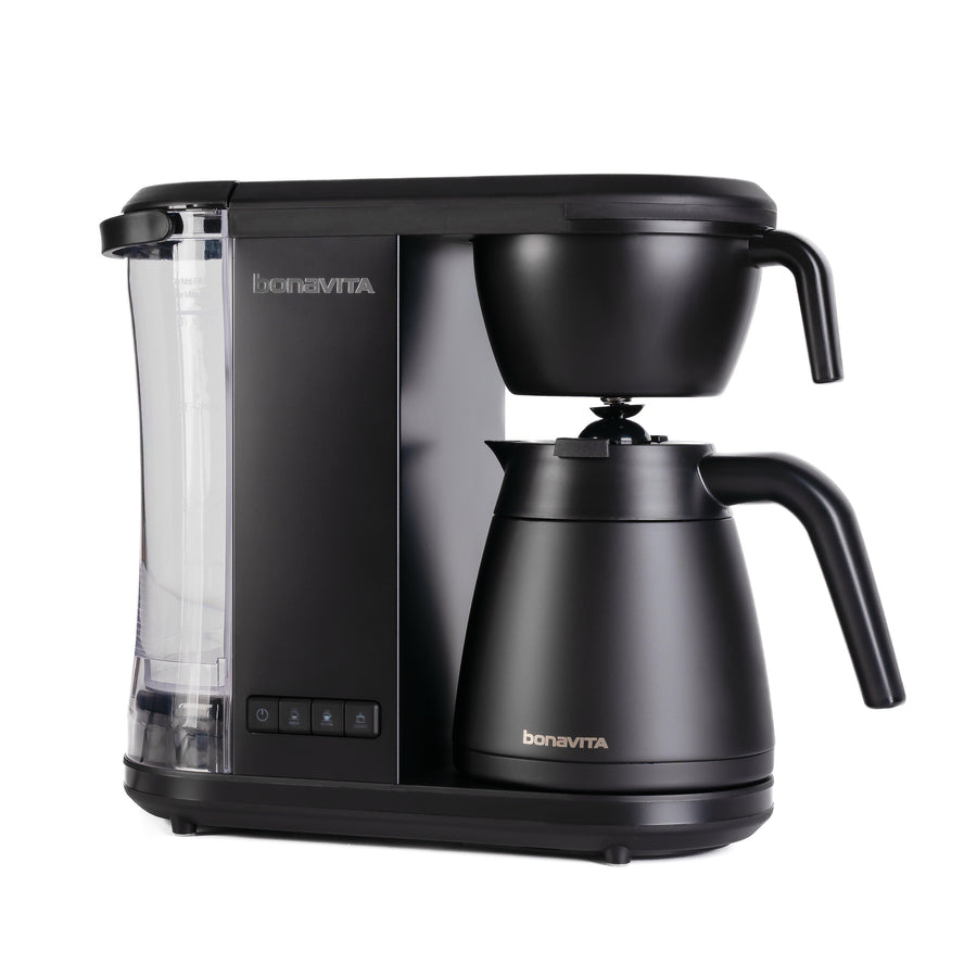 Enthusiast 8-Cup Drip Coffee Brewer with 1.3L Thermal or Glass Carafe Matte Black Stainless Thermal