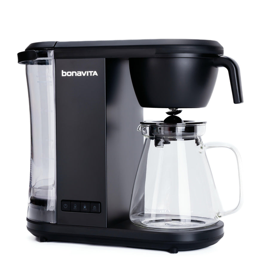 Enthusiast 8-Cup Drip Coffee Brewer with 1.3L Thermal or Glass Carafe Matte Black Glass