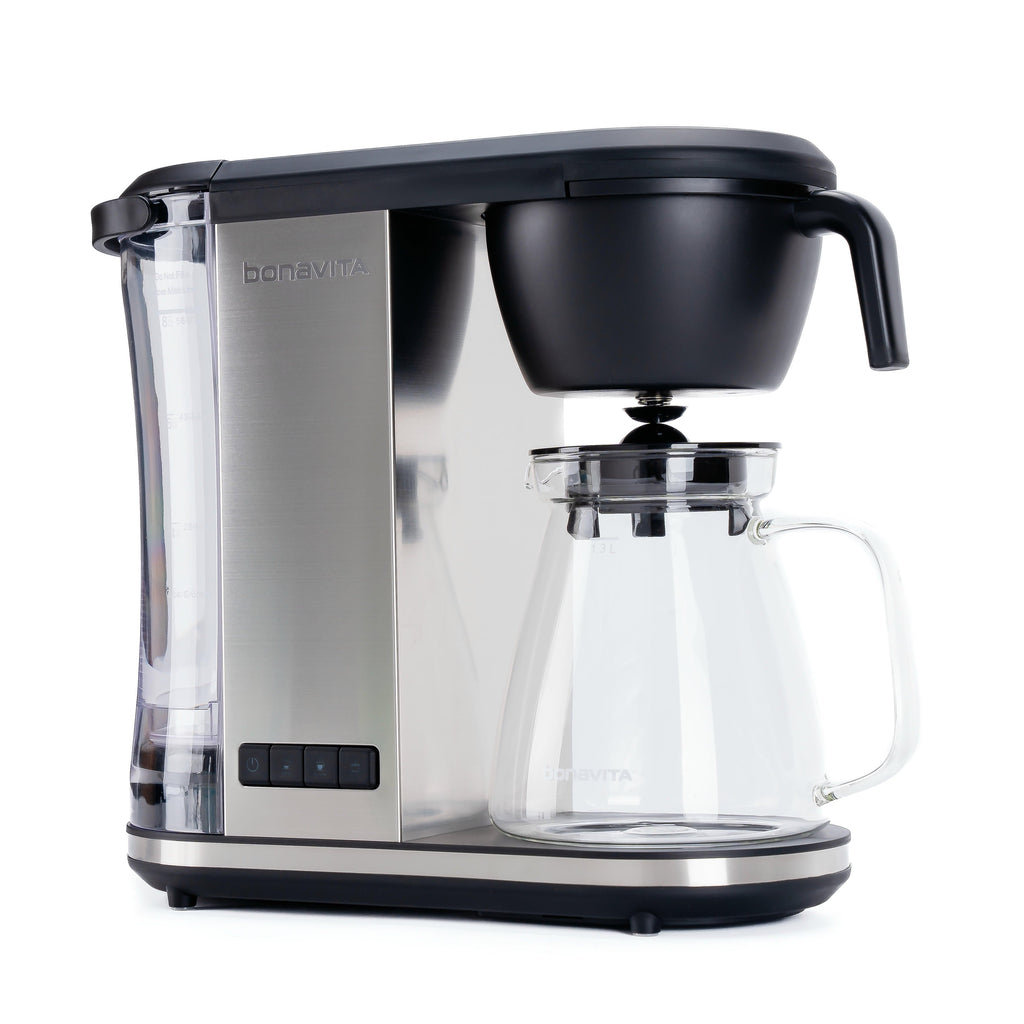 Enthusiast 8-Cup Drip Coffee Brewer with 1.3L Thermal or Glass Carafe Stainless Glass