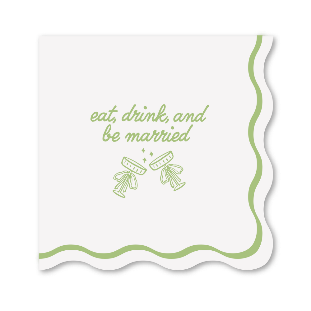 Eat, Drink, & Be Married - Wedding Cocktail Napkins Main image