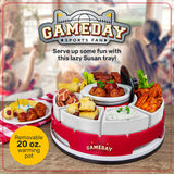 Game Day Lazy Susan Appetizer Server