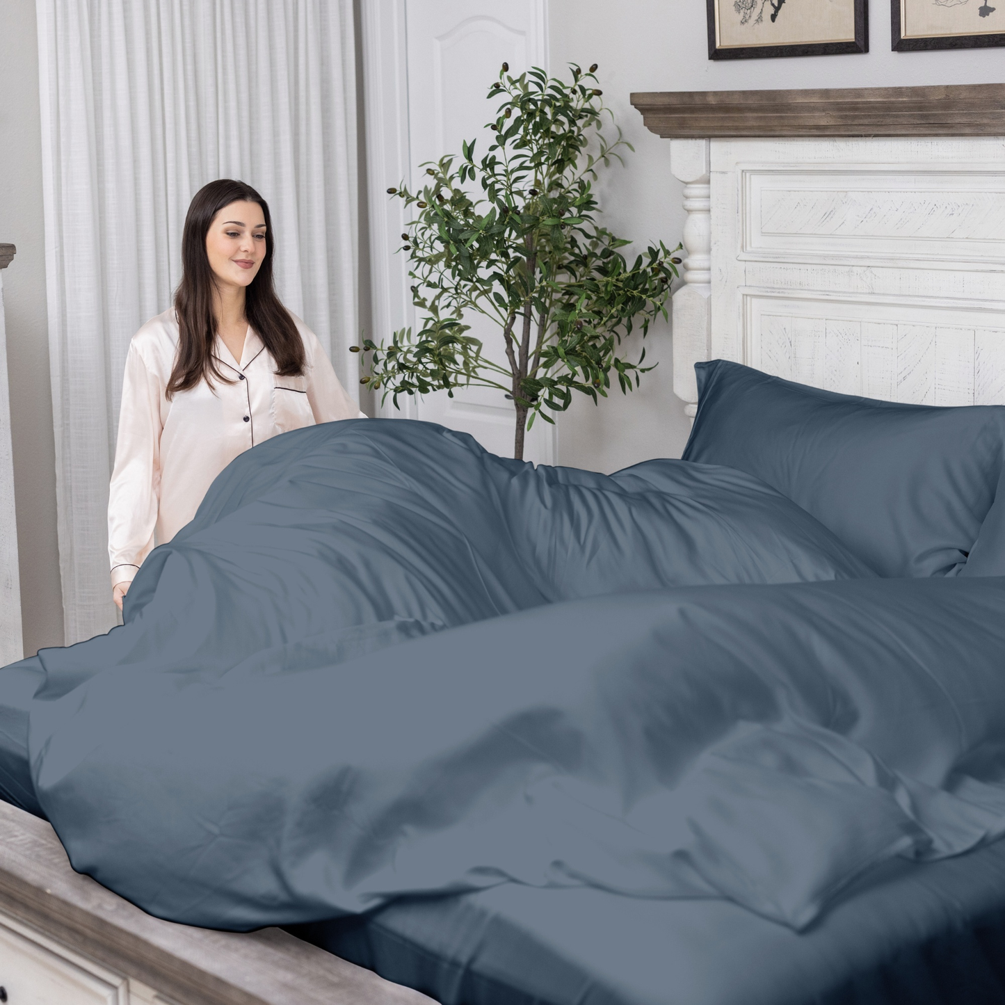 Organic Bamboo Sheets Ocean Queen