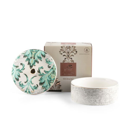 Classy Harir - Decorative Small Canister/Server - Green & Gold Default Title