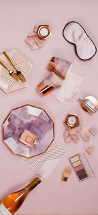 Amethyst - Light Purple Watercolor Premium Large Paper Plates
