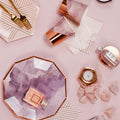 Amethyst - Pale Pink Striped Cocktail Paper Napkins
