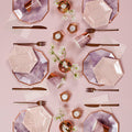 Amethyst - Pale Pink Striped Cocktail Paper Napkins