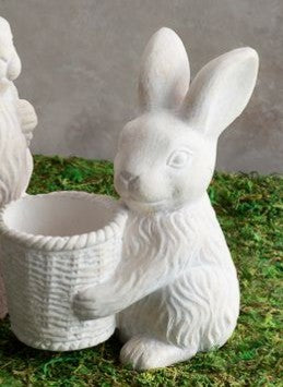 Cement Basket Bunny , 2 Style Options