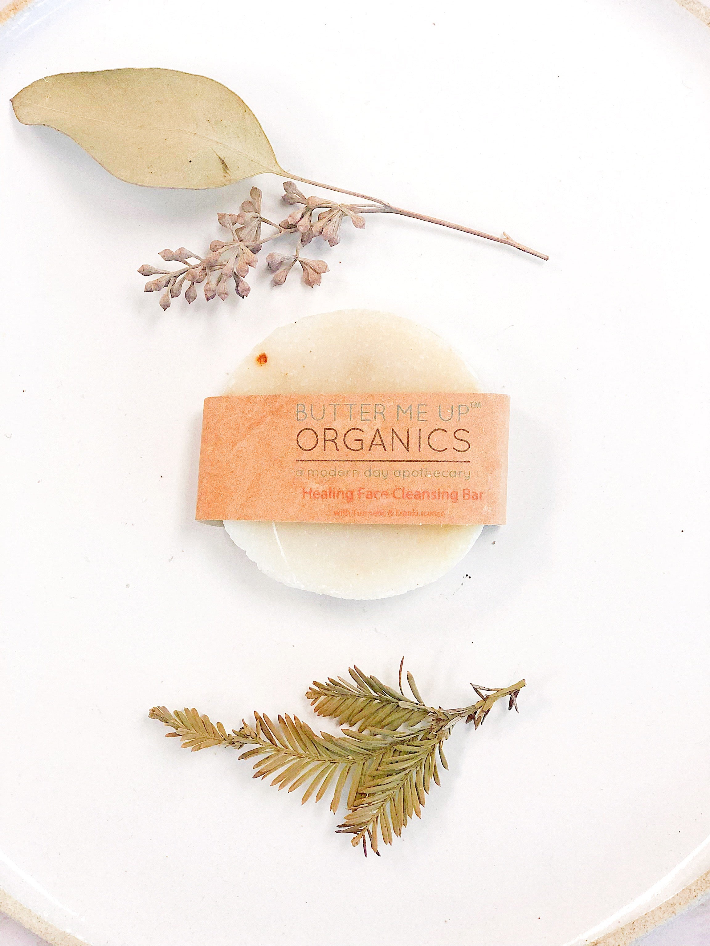 Healing Organic Facial Bar / Frankincense and Myrrh / Turmeric / Organic Face Wash / Organic Facial Cleanser / Face Cleanser / Cleansing Bar Secondary image
