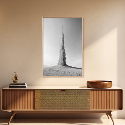 Rock Spire, Desert Sculpture, Abstract Form, Canvas Print, Surreal Landscape Art, Minimalist Wall Decor, Earthy Modern Home Accent