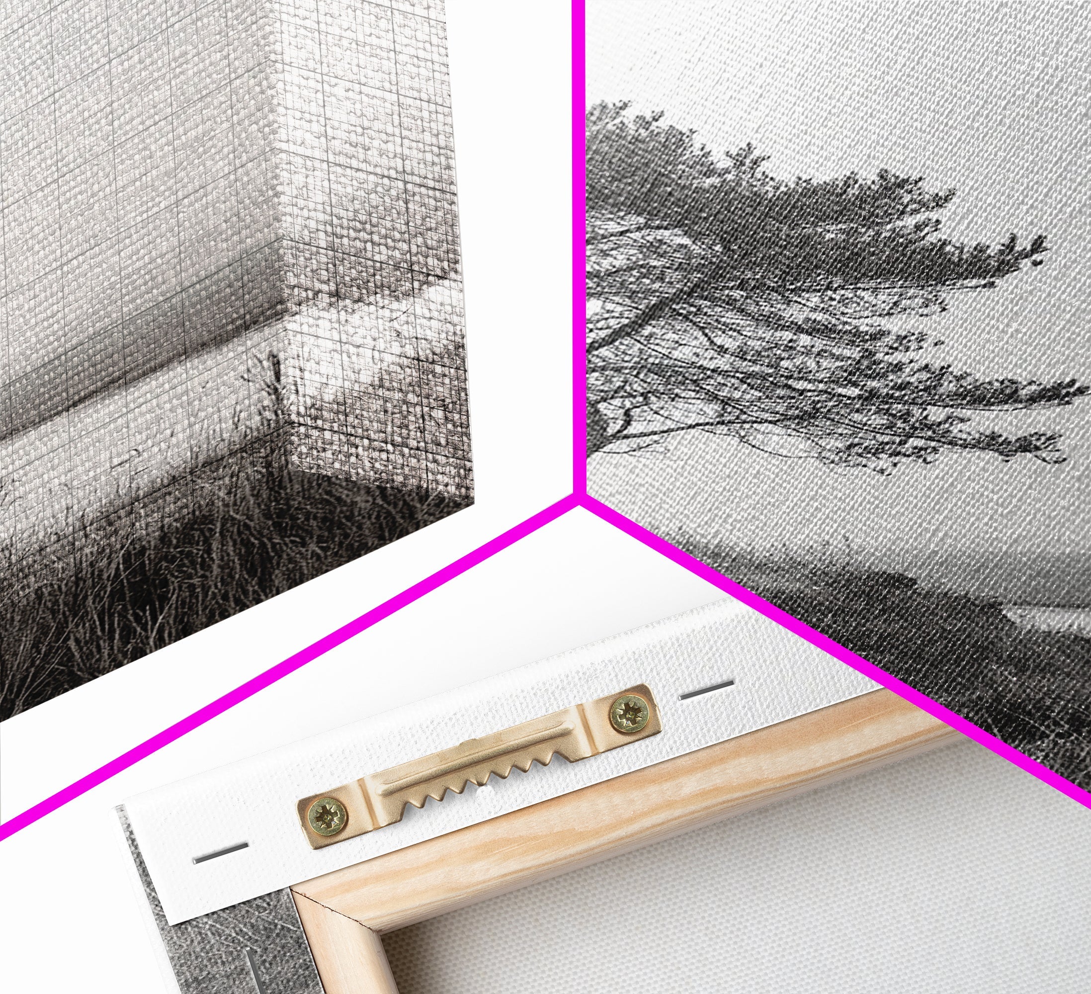 Leaning Tree Path, Soft Fog Scene, Calm Landscape, Canvas Print, Serene Entryway Wall Art, Nature Photography, Minimalist Decor