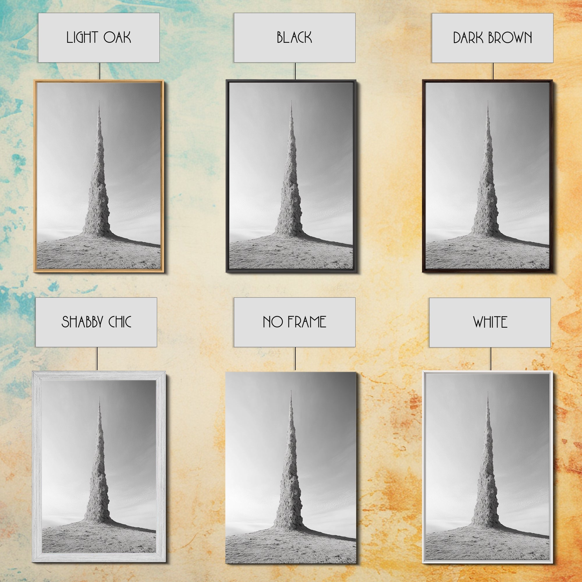 Rock Spire, Desert Sculpture, Abstract Form, Canvas Print, Surreal Landscape Art, Minimalist Wall Decor, Earthy Modern Home Accent