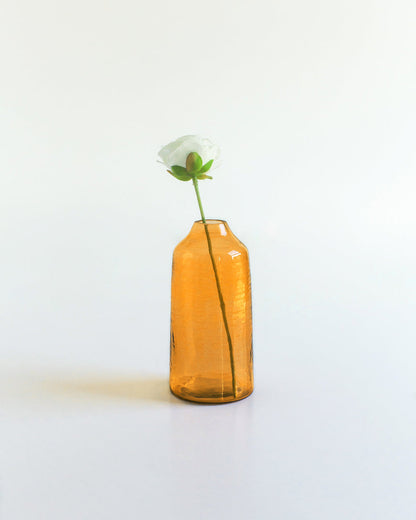 Siena Handblown Hammered Bud Vase Marigold
