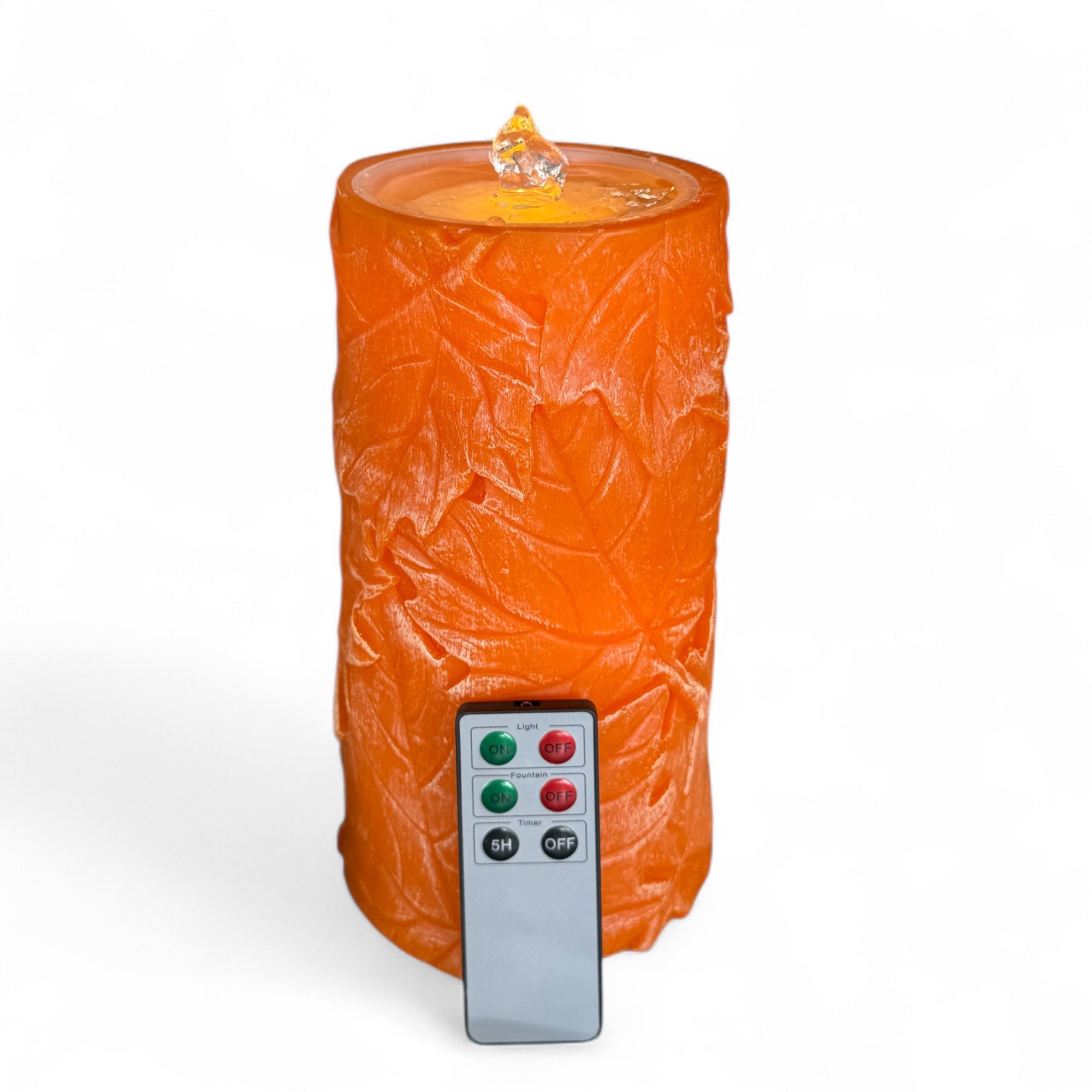 Maple Leaf LED Water Fountain Wax Pillar Candle Main image