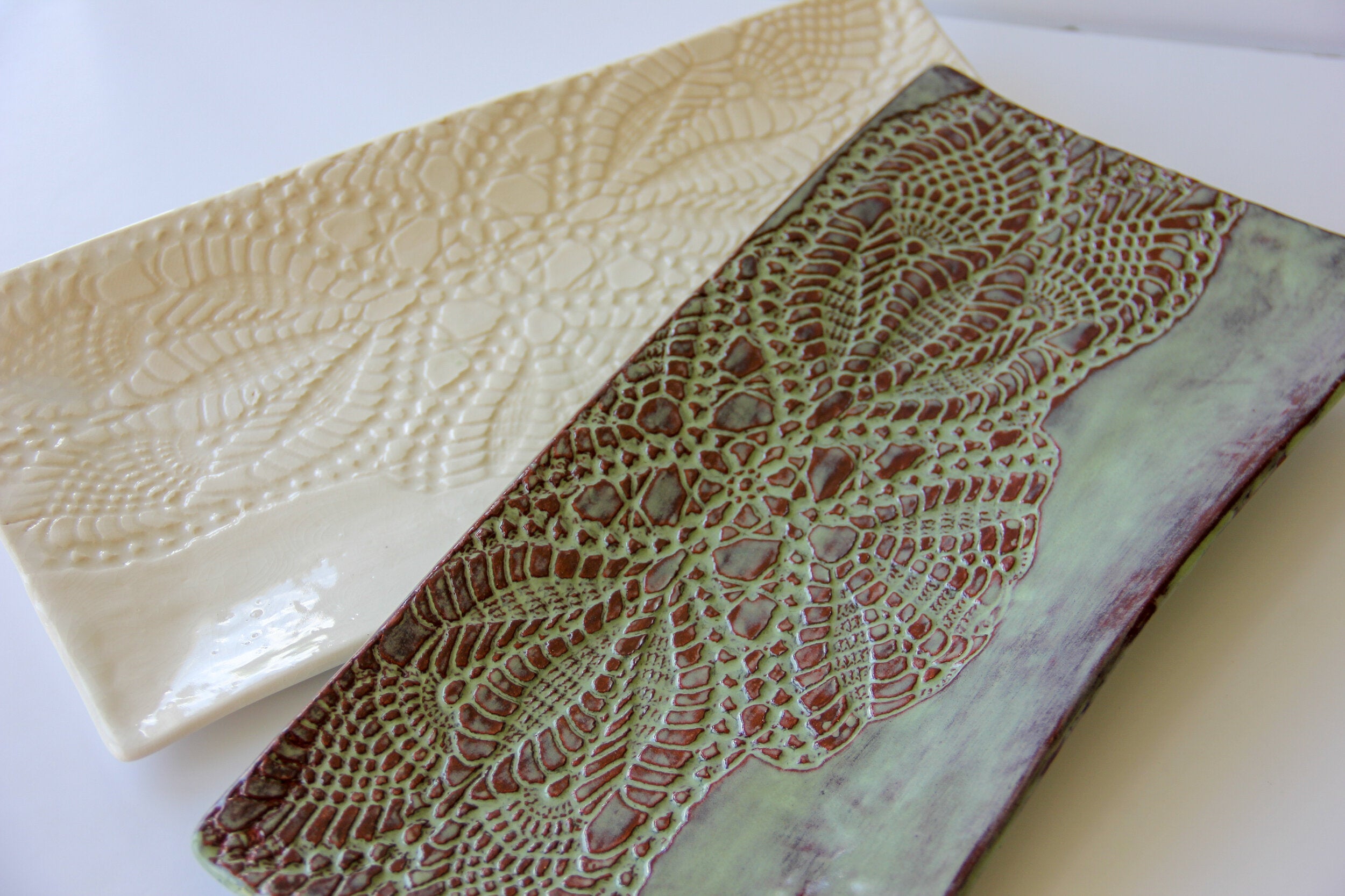 Large Rectangular Platter Moss Green